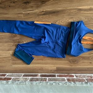 Blue and Orange Activewear Set